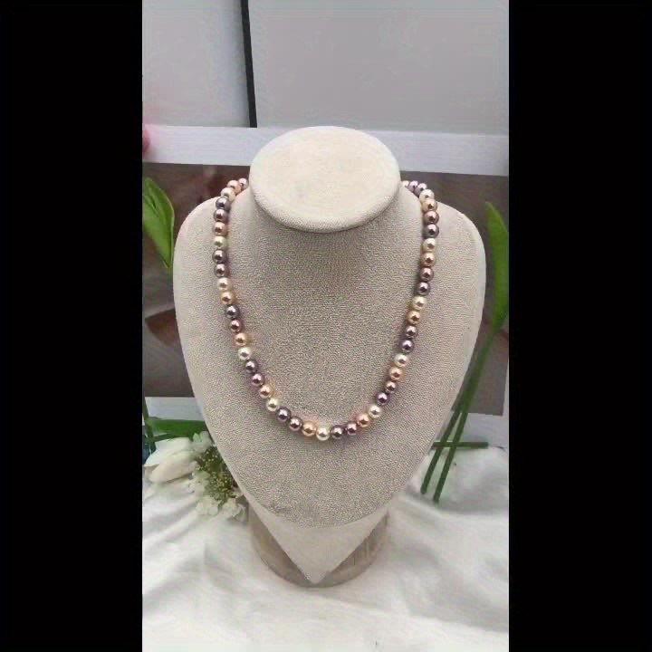 Bohemian Style 8mm Freshwater Pearls Necklace