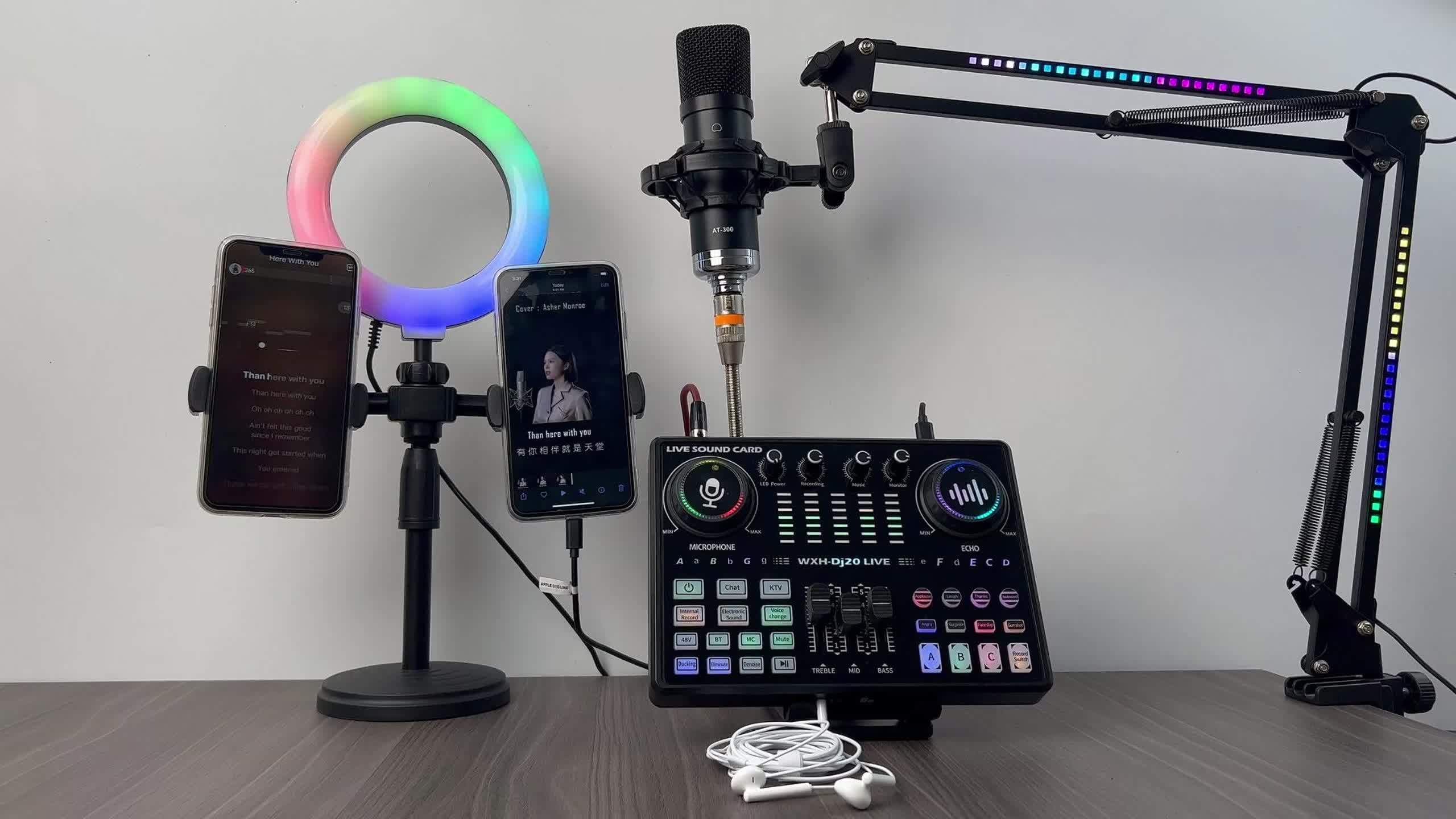 dj20 live sound card audio interface plus wired - Temu