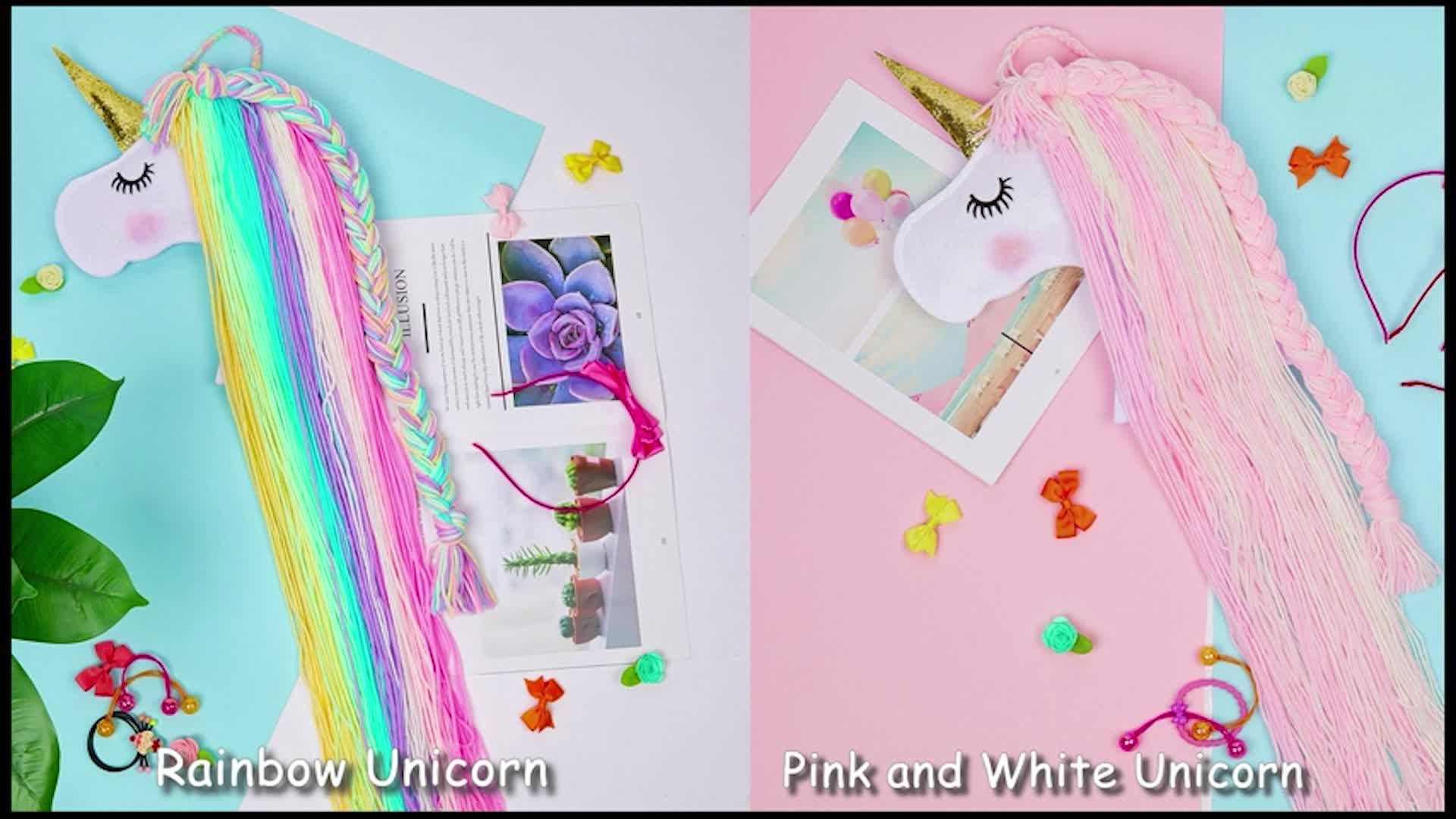 Unicorn Hair Bow Holder For Girls, Hair Clips Headband Organizer Storage