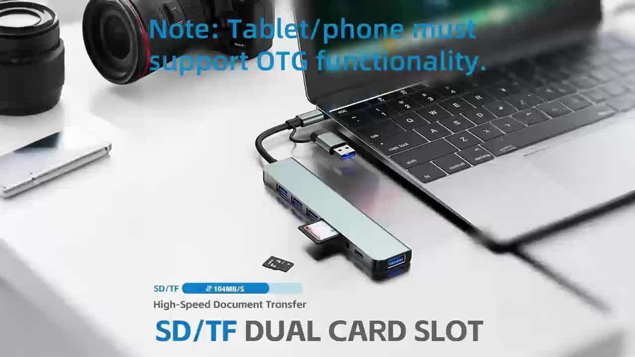 Extraordinary 8-in-2 Multi-Function Hub | USB 3.0 + USB-C + SD/TF + 3.5mm Audio Ports, Supports Seamless Multi-Port Collaboration for Smartphones, Tablets, and Computers for Video and Audio Output 8 Extraordinary 8-in-2 Multi-Function Hub | USB 3.0 + USB-C + SD/TF + 3.5mm Audio Ports, Supports Seamless Multi-Port Collaboration for Smartphones, Tablets, and Computers for Video and Audio Output - Image 8