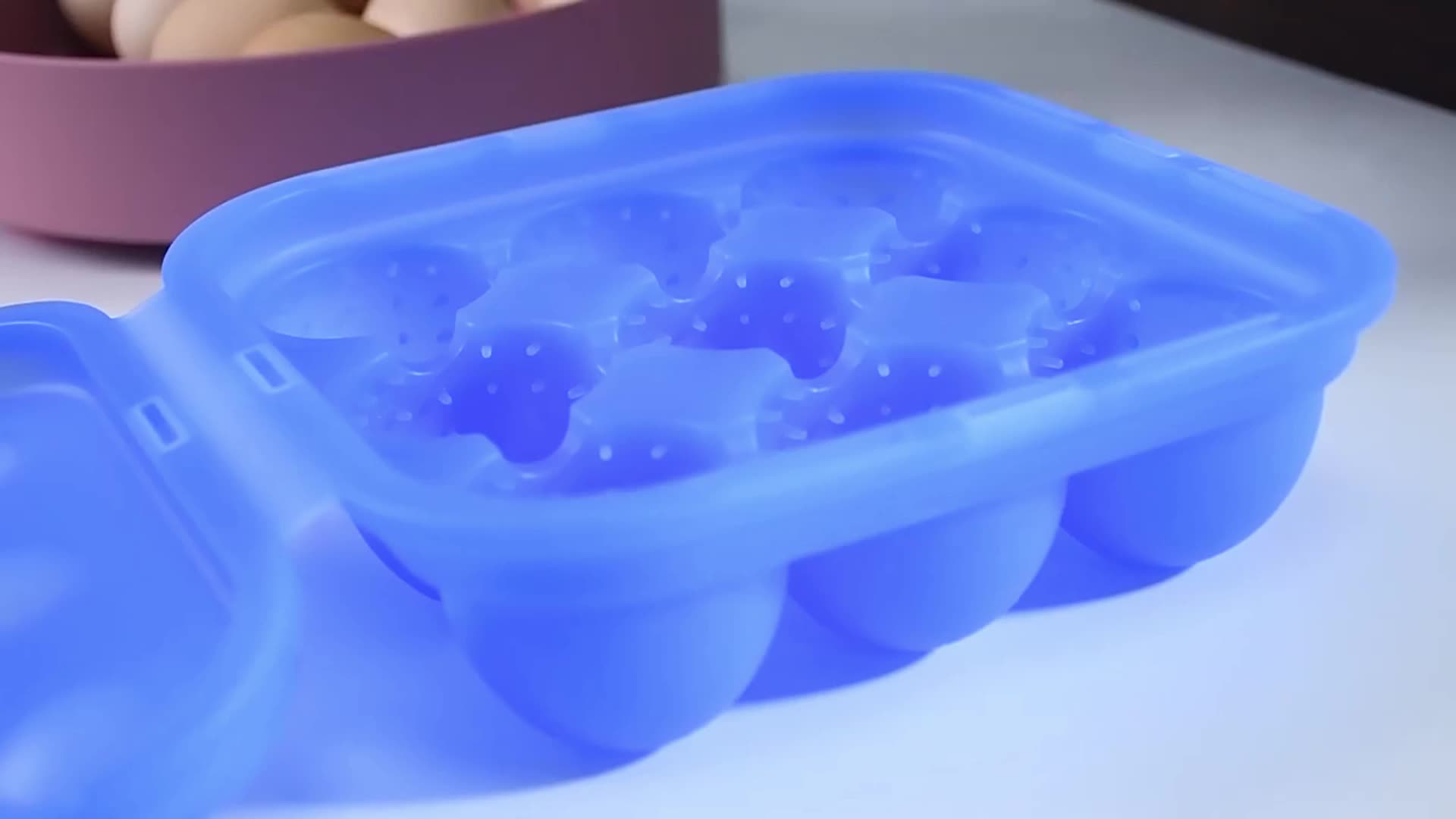 Portable Picnic Egg Organizer Silicone Anti-collision Kitchen Refrigerator Crisp