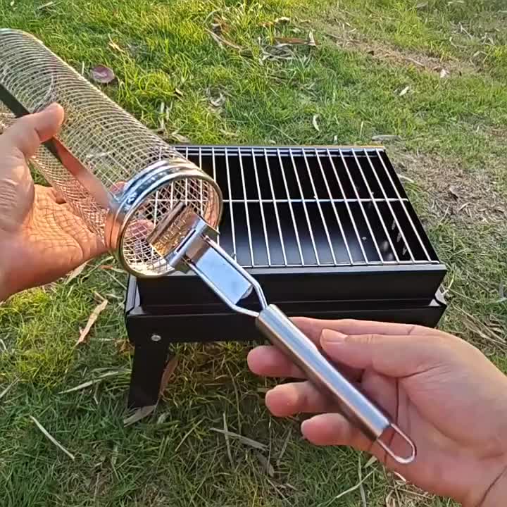 Stainless Steel Grill Basket Smoker Cage Barbecue Cooking - Temu