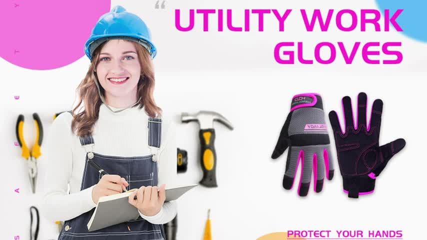  HANDLANDY Guantes de trabajo utilitarios para mujer, flexibles  y transpirables, guantes de trabajo para mecánicos delgados, pantalla  táctil : Herramientas y Mejoras del Hogar