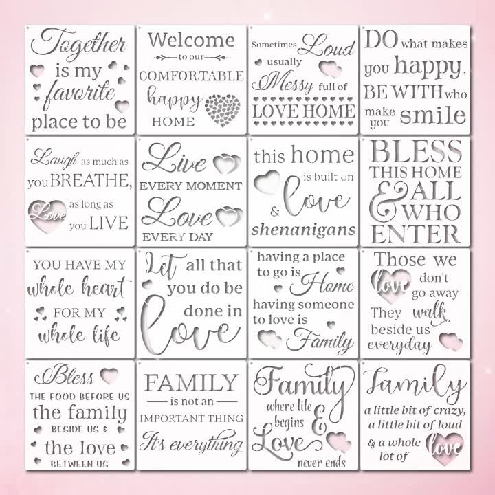 Penta Angel Welcome Sign Stencils 8Pcs Large Plastic Reusable Individual  Letter Alphabet Drawing Templates for Painting on Wood for Hotel Home Porch