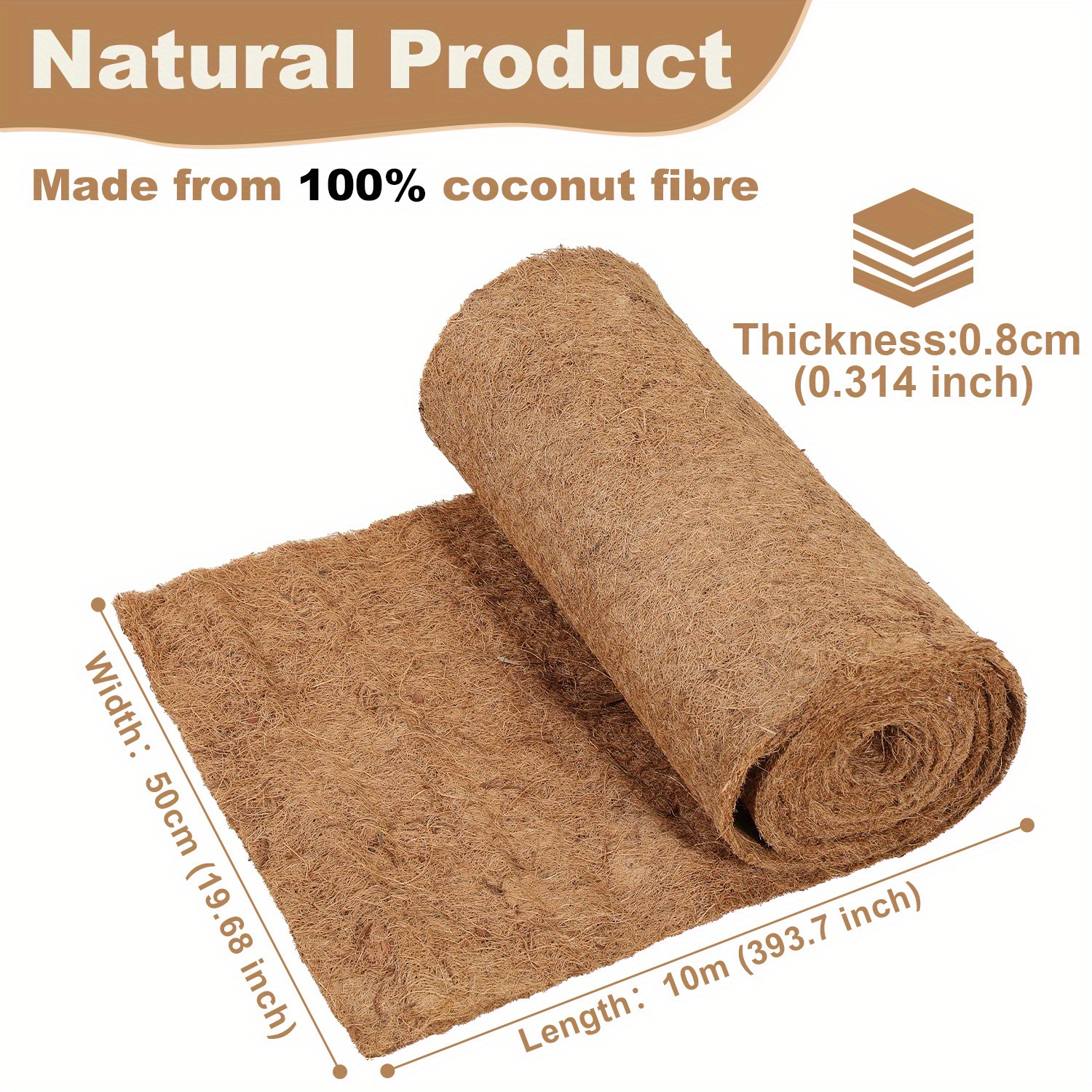 5/10m Natural Latex Coconut Mat, /m² Mat, Completely For Potted Plants And Winter Plant