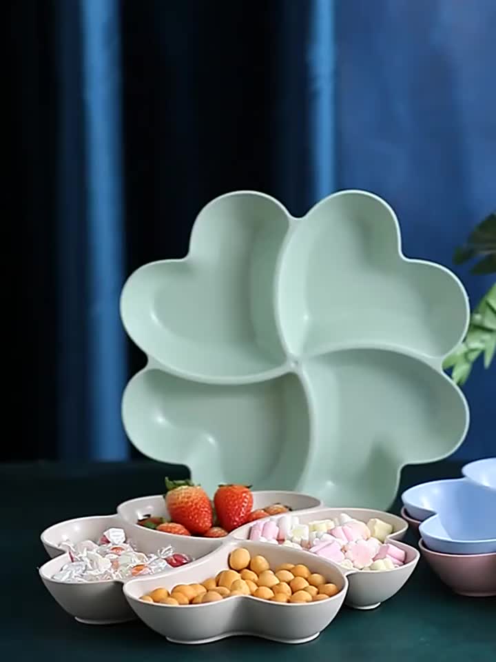  Dip Bowl Four-square Glass Snack Dish and Chassis Home  Restaurant Divided Fruit Snack Dried Fruit Plate Side Dish Dipping Saucer  Snack Plate (Color : D) : Home & Kitchen