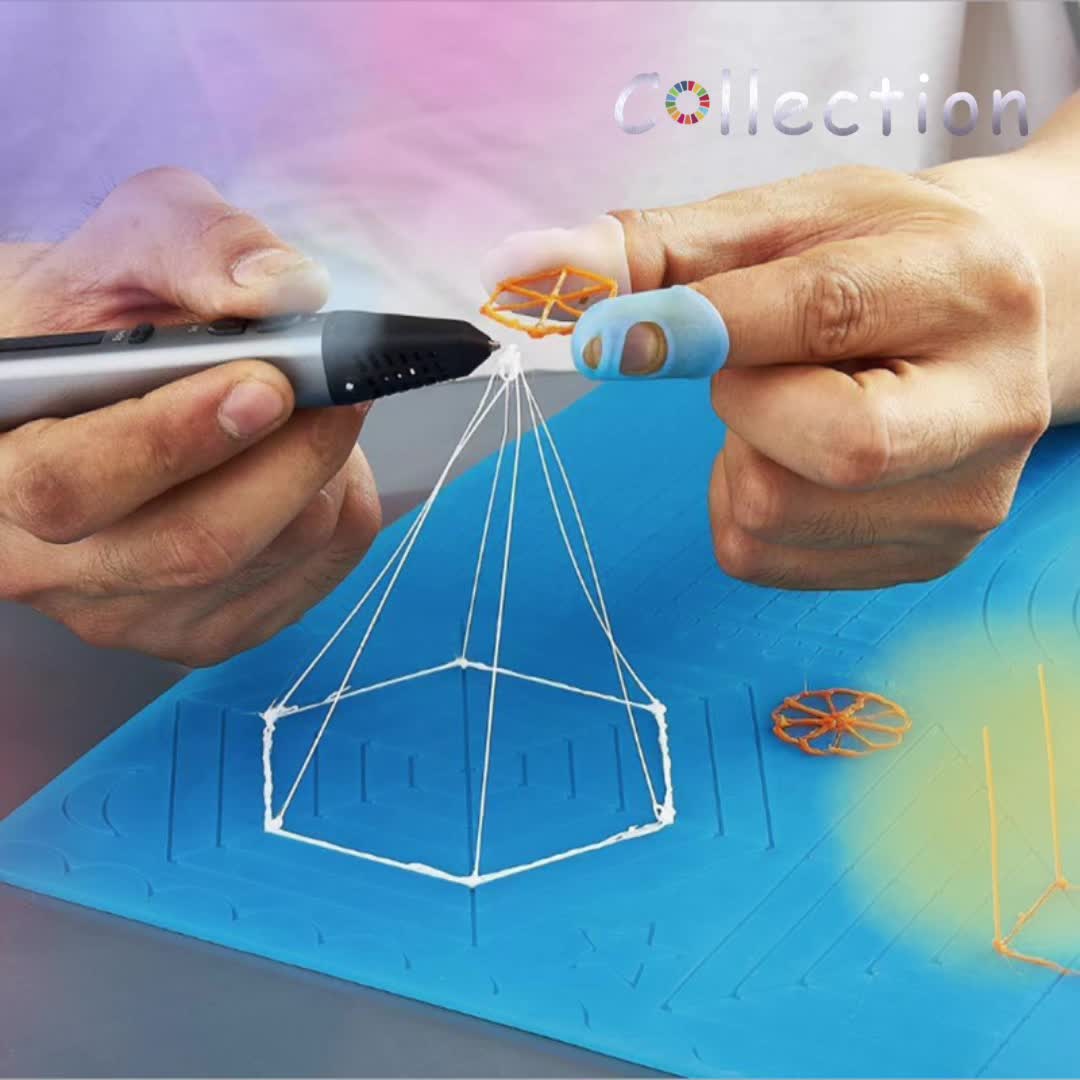 Jinsion Penna 3D Tappetino, Penna Stampa 3D Tappetino Bambini con 2  Protezioni e Motivo Animali, Penna Stampa 3D Silicone Pieghevole Tappetino  Accessori per Strumento di Disegno Principianti Bambini : : Casa e