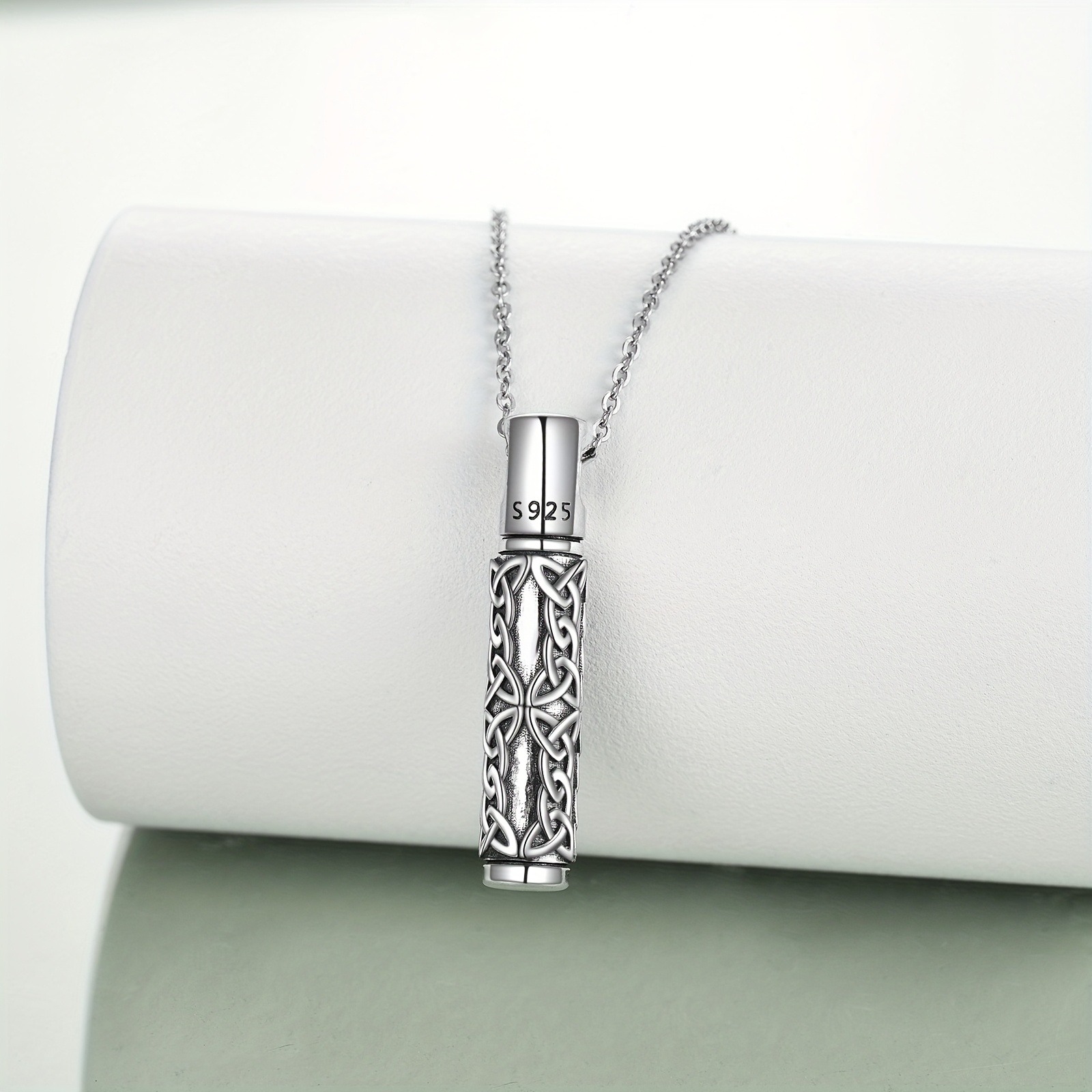 925 Sterling Silver Urn Necklace, Unisex Gift