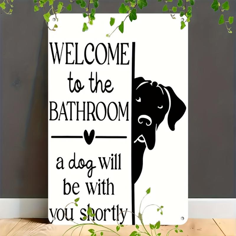 TEMU 2d Flat Decorative Sign, Plaque, Humorous Dog
