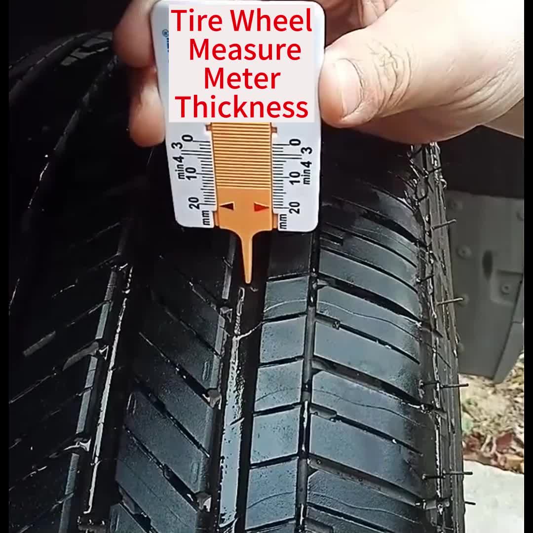 GODESON Jauge de profondeur de bande de roulement des pneus, outil de mesure  de profondeur de bande de roulement des pneus à code couleur intelligent,  jauge d'usure des pneus en 32 (Lot