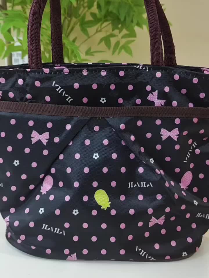 Dot Pattern Large Capacity Tote Bag Lightweight Shoulder Bag