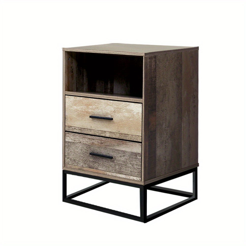 bedside table with 2 drawers and shelf badan Product details 1