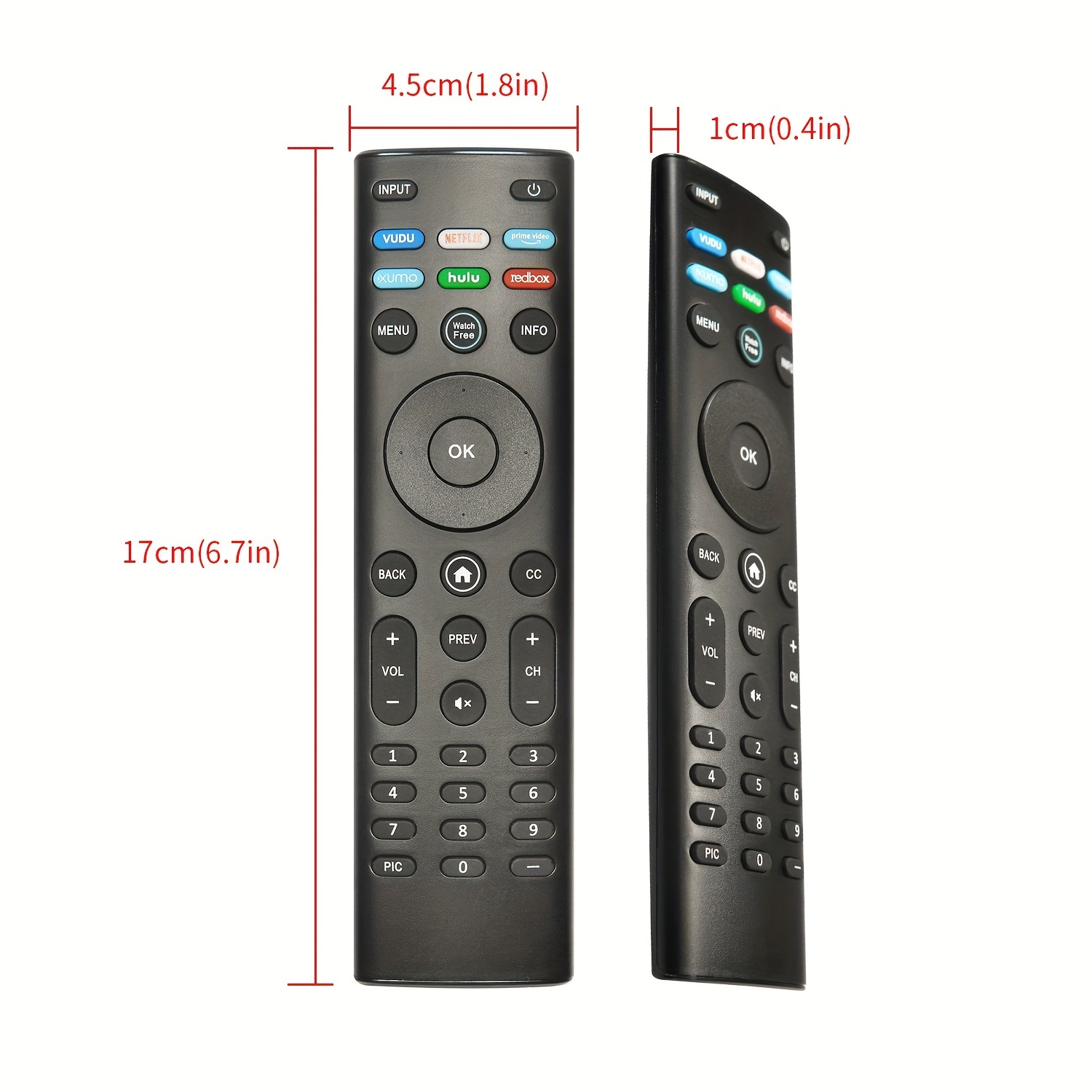 XRT136 Replace Remote Control fit for VIZIO Smart TV D50x-G9 D65x-G4  D55x-G1 D40f-G9 D43f-F1 D70-F3 V505-G9 D32h-F1 D24h-G9 E70-F3 D43-F1  V705-G3