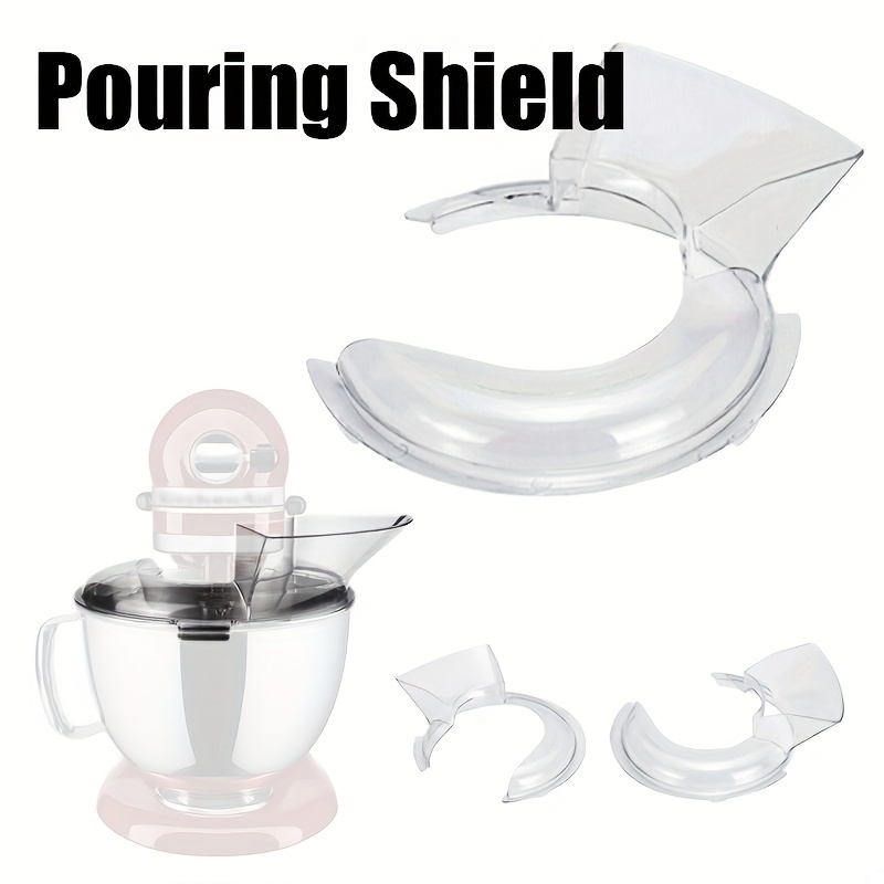 1 PCS Bowl Pouring Shield Tilt Head Parts Splash Guard For KitchenAid  4.5/5/6QT Stand Mixers Sturdy Anti-Splattering