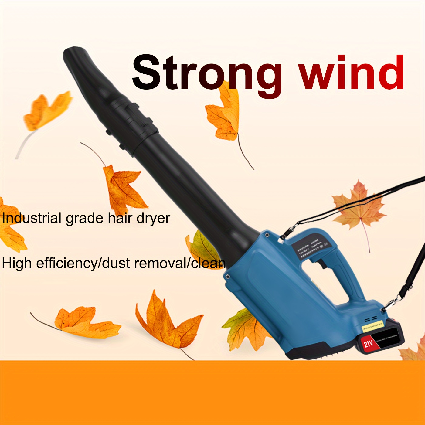 Cordless Leaf Blower with Lithium Battery & Fast Charger , 2in1 Electric  Cordless Sweeper / Vacuum with Bag for Blowing Leaf, Snow,Clearing Dust 