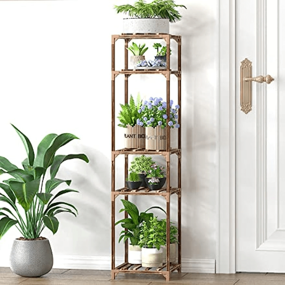 Soporte de metal para plantas de interior, estante de plantas de 3/4  niveles de varios niveles, soportes para flores, estante alto para plantas