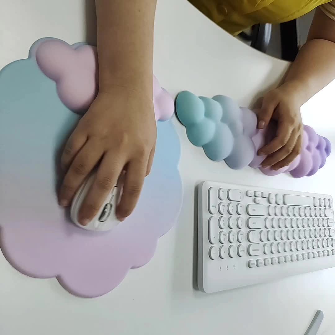 Tapis de souris Cloud avec repose-poignet, tapis de souris ergonomique,  Basis