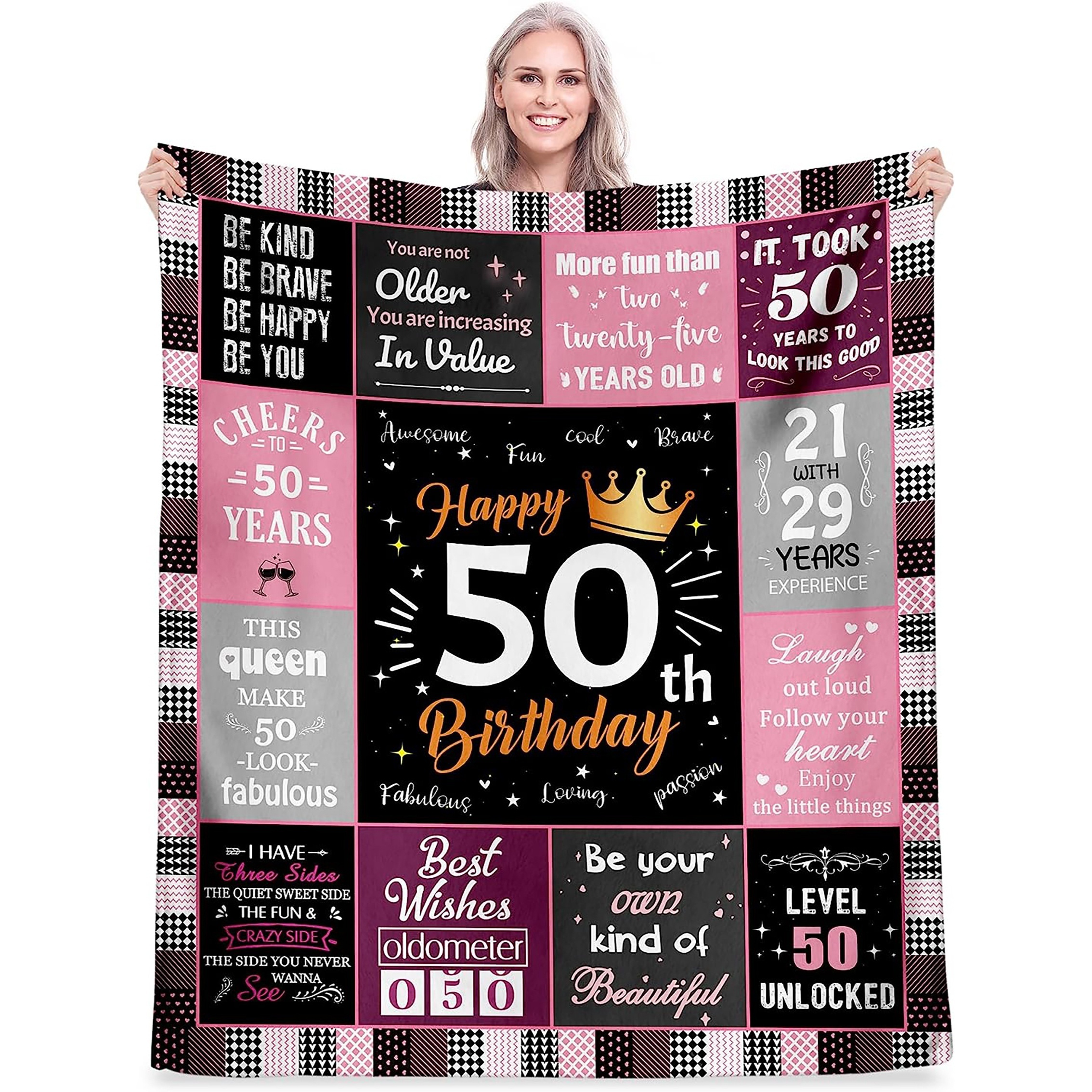 50 cumpleaños, regalos de cumpleaños 50 para mujeres, espejo de maquillaje  de cumpleaños 50, decoraciones de cumpleaños 50 para mujer, regalos de