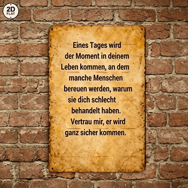 Image of 2d Flat, 1pc Metal Sign. Tages Wird Der Moment Kommen... Perfect For Home, Office, Bar, Or Garden Decor 20x30cm 2d Flat, 2d Flat