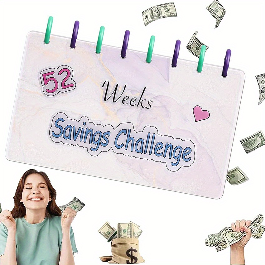 Dollar Savings Challenge Libro Economico Riutilizzabile - Temu Italy