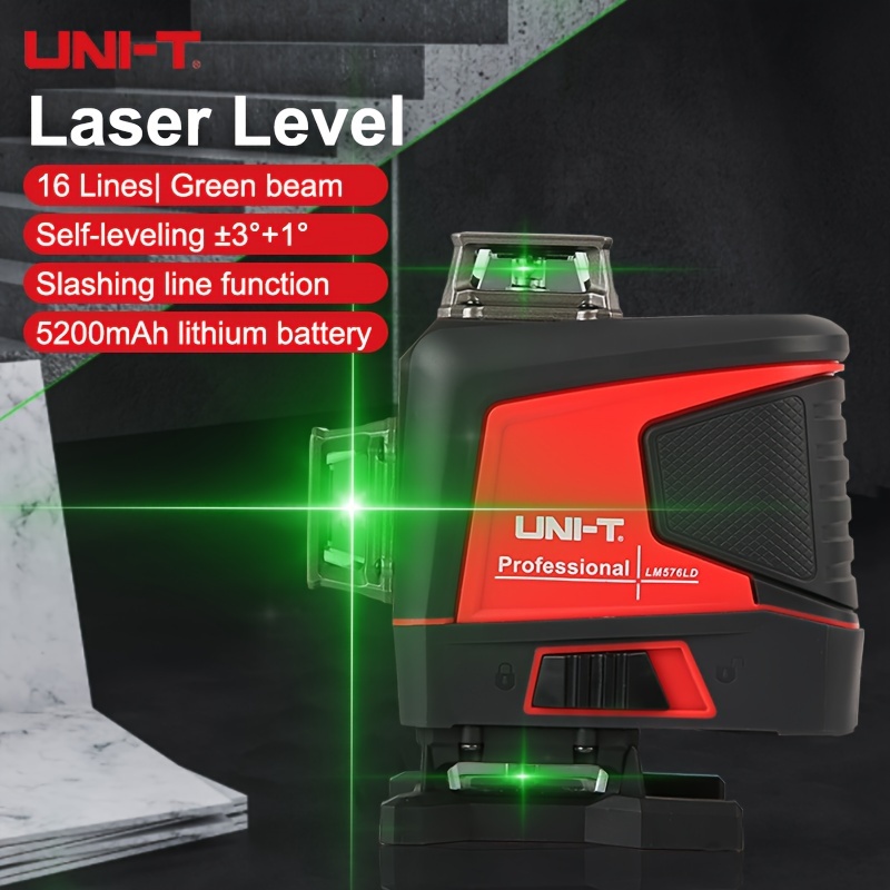 Nivel láser autonivelante 360, kit de nivel de línea cruzada verde de 12  líneas con batería recargable, soporte magnético ajustable y bolsa de