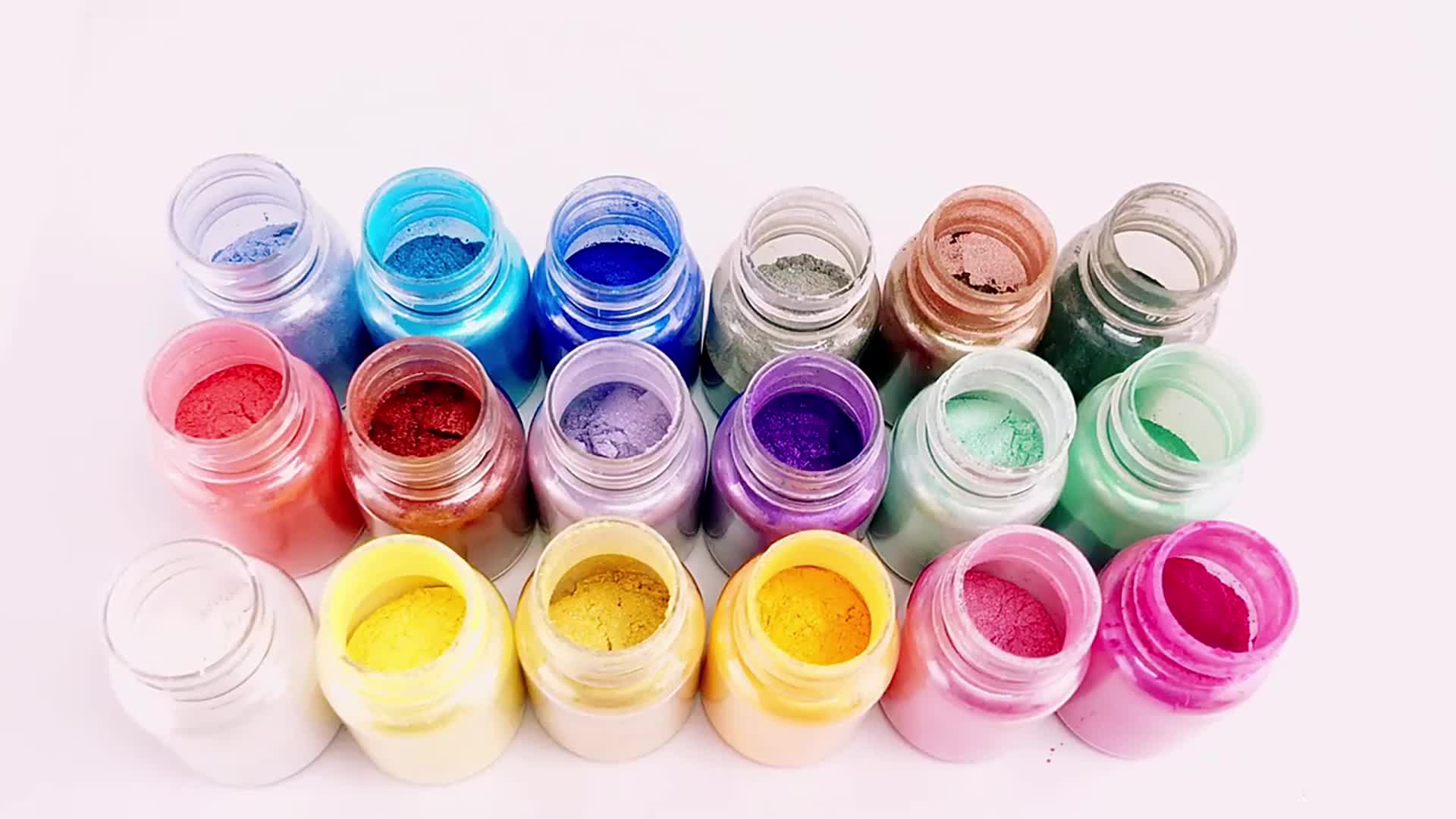  SEISSO Polvo de mica de 32 colores, pigmentos de mica en  frascos, resina epoxi para bomba de baño, brillo de labios, suministros de  fabricación de jabón, pigmentos en polvo para slime