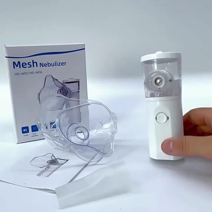 Contacts Plaqués Or Mini Inhalateur Ultrasonique Médical Portatif