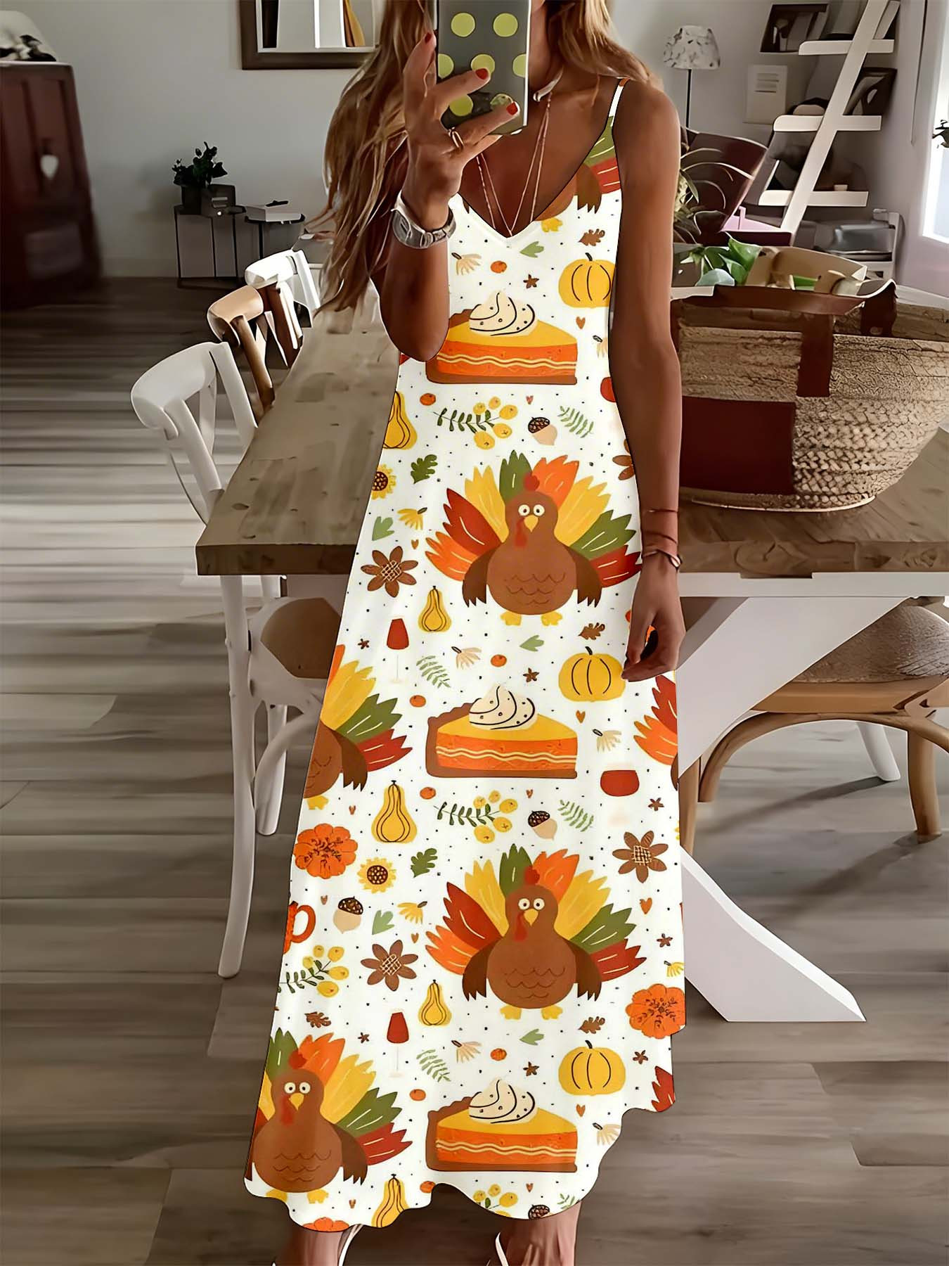slim fit dress slacks Kaya Smocked Maxi Dress - Terracotta