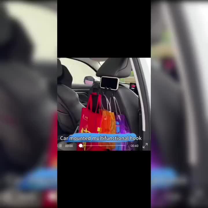 Car Mobile Phone Holder Storage Hook for Rear Seat Backrest