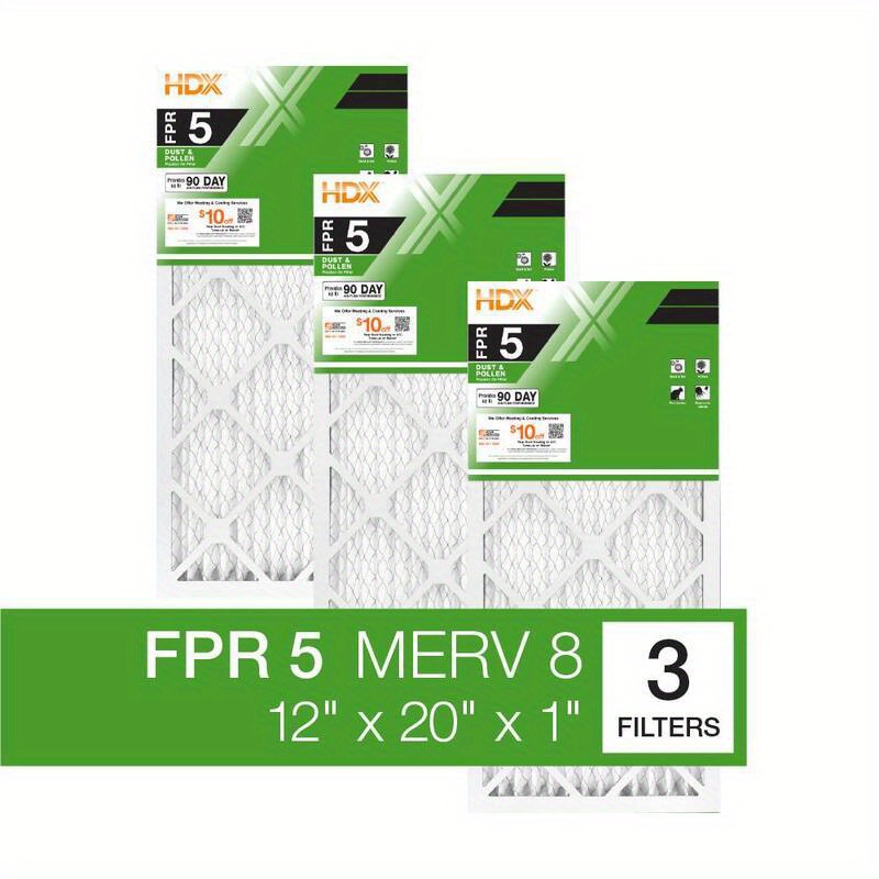 

Da06 12 In. X 20 In. X 1 In. Standard Pleated Furnace Air Filter Fpr 5, 8 (3-pack)