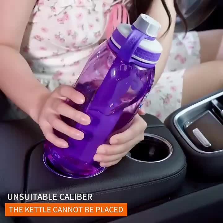 Upgraded Car Cup Holder Expander Adapter with Offset Adjustable Base Phone Holder Holds Car Cup Organizer Fits Hydro Flask, Yeti, Nalgene, Large 32/40