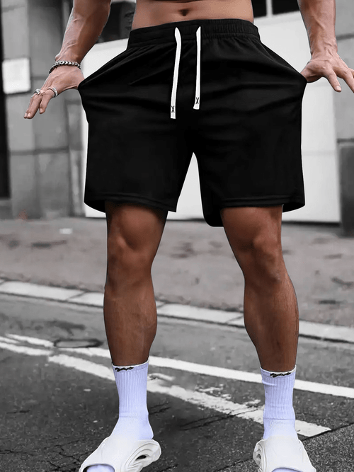 mens casual summer shorts with elastic drawstring waist side pockets light grey printed design breathable fabric machine washable for outdoor activities modern casualw