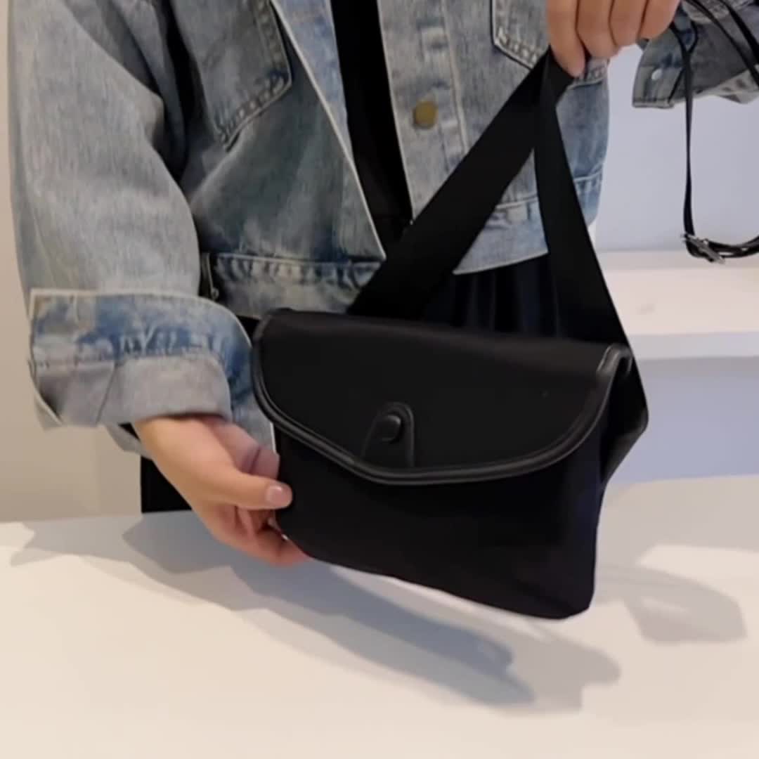 Trendy Nylon Flap Crossbody Bag, Cool Casual Zipper Shoulder Bag, Perfect  Messenger Bag For Daily Use - Temu