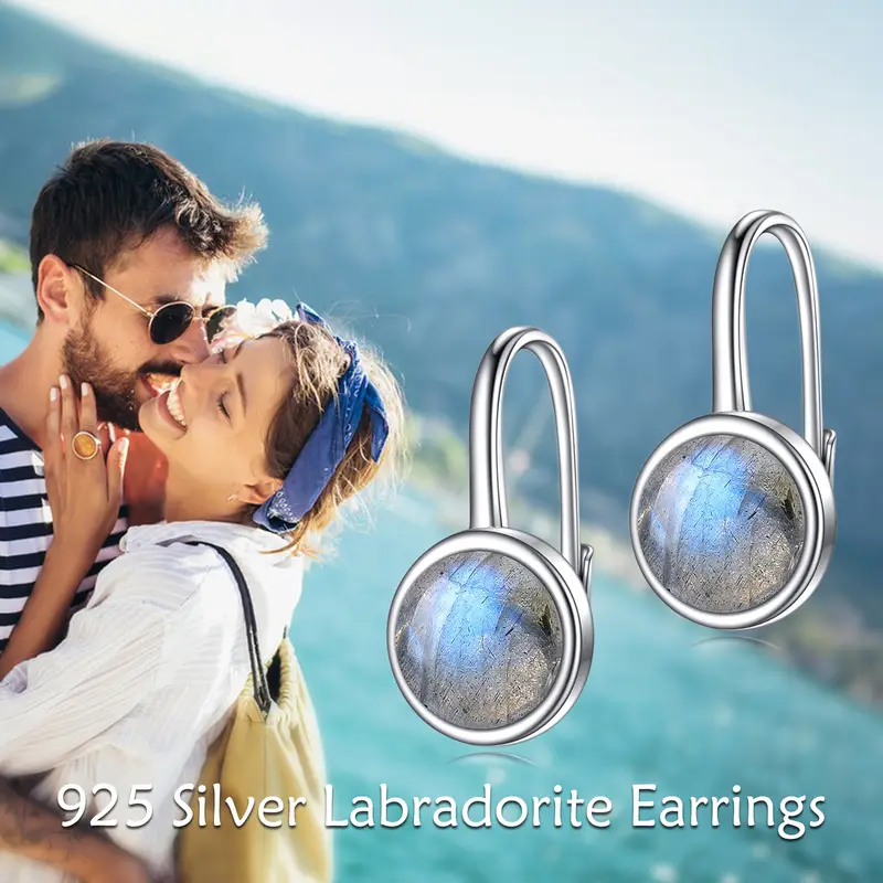 925 sterling   labradorite earrings for women Product details 1