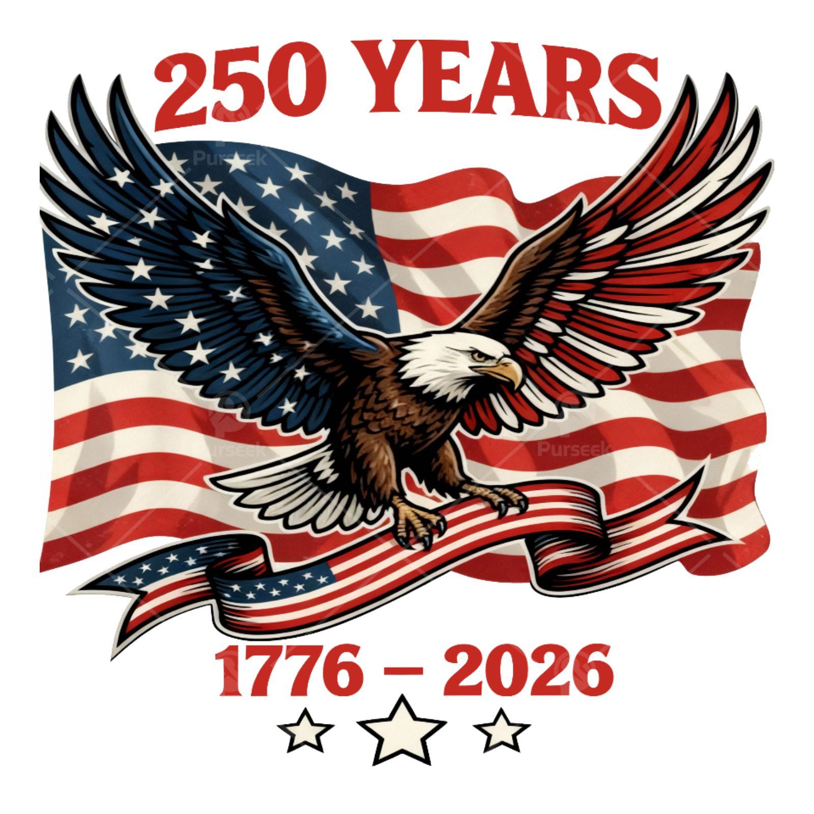 TEMU 4pcs Vintage 250 Years American 17762026 250th Birthday Us Chest Logo Ironon Stickers Heat For Clothesbag Diy Patch Decorations Ironing Fusible