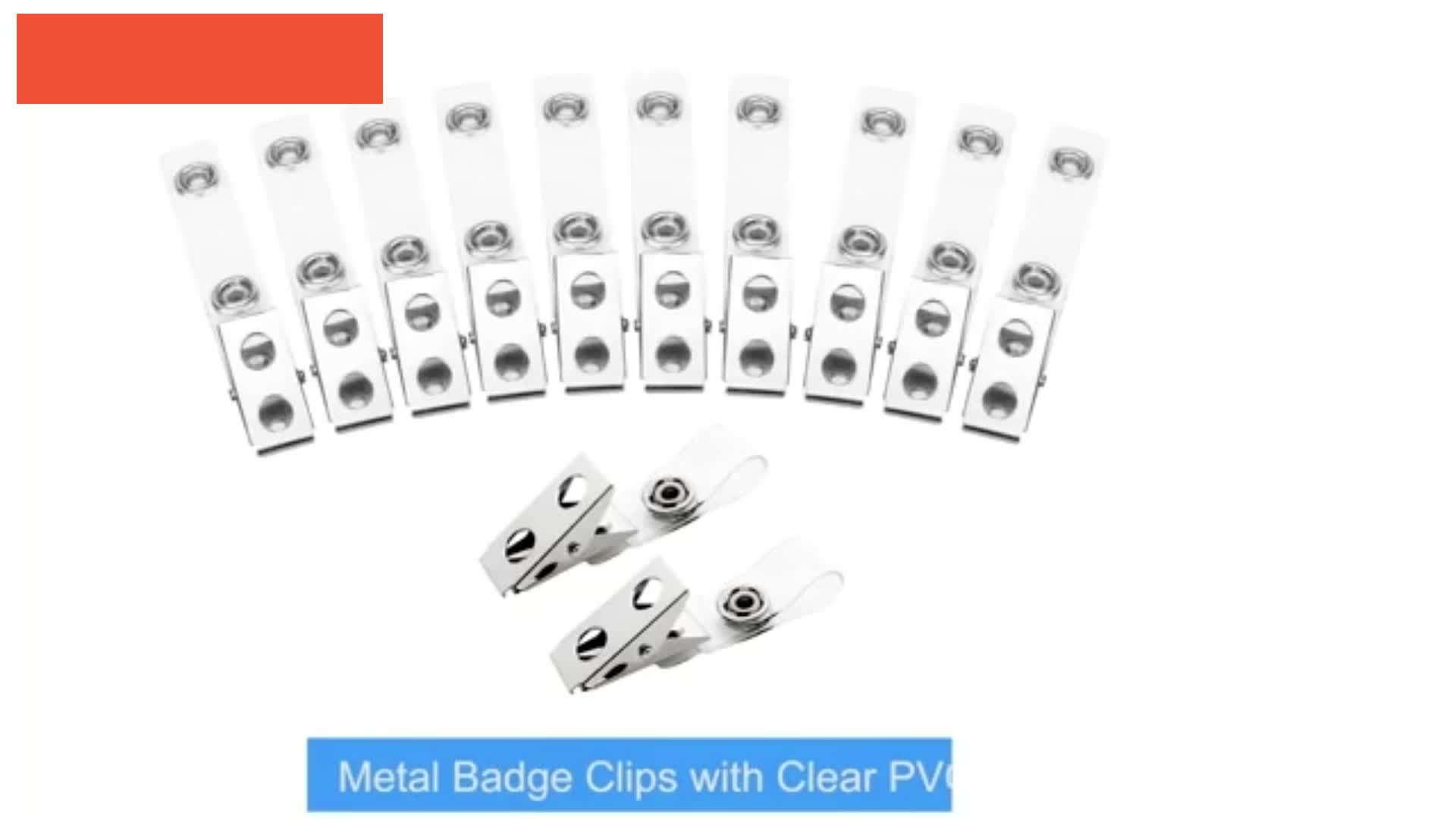 Metal Badge Clips Id Badge Clips Double Hole Badge Clips - Temu