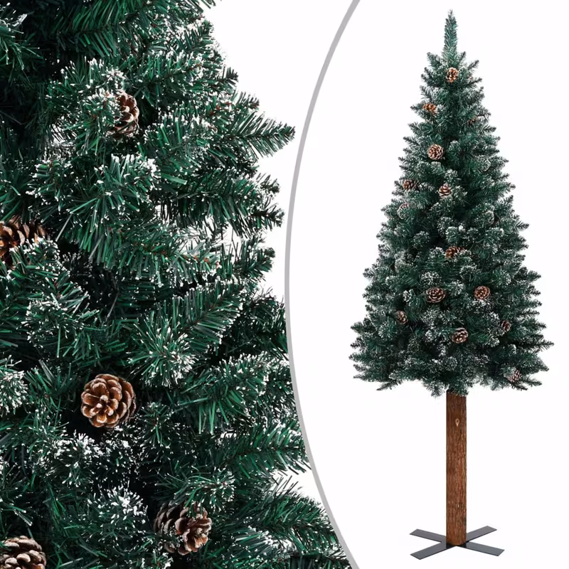 1pc artificial christmas tree 210cm plastic with stand no electricity needed snow accents festive holiday decor universal 6