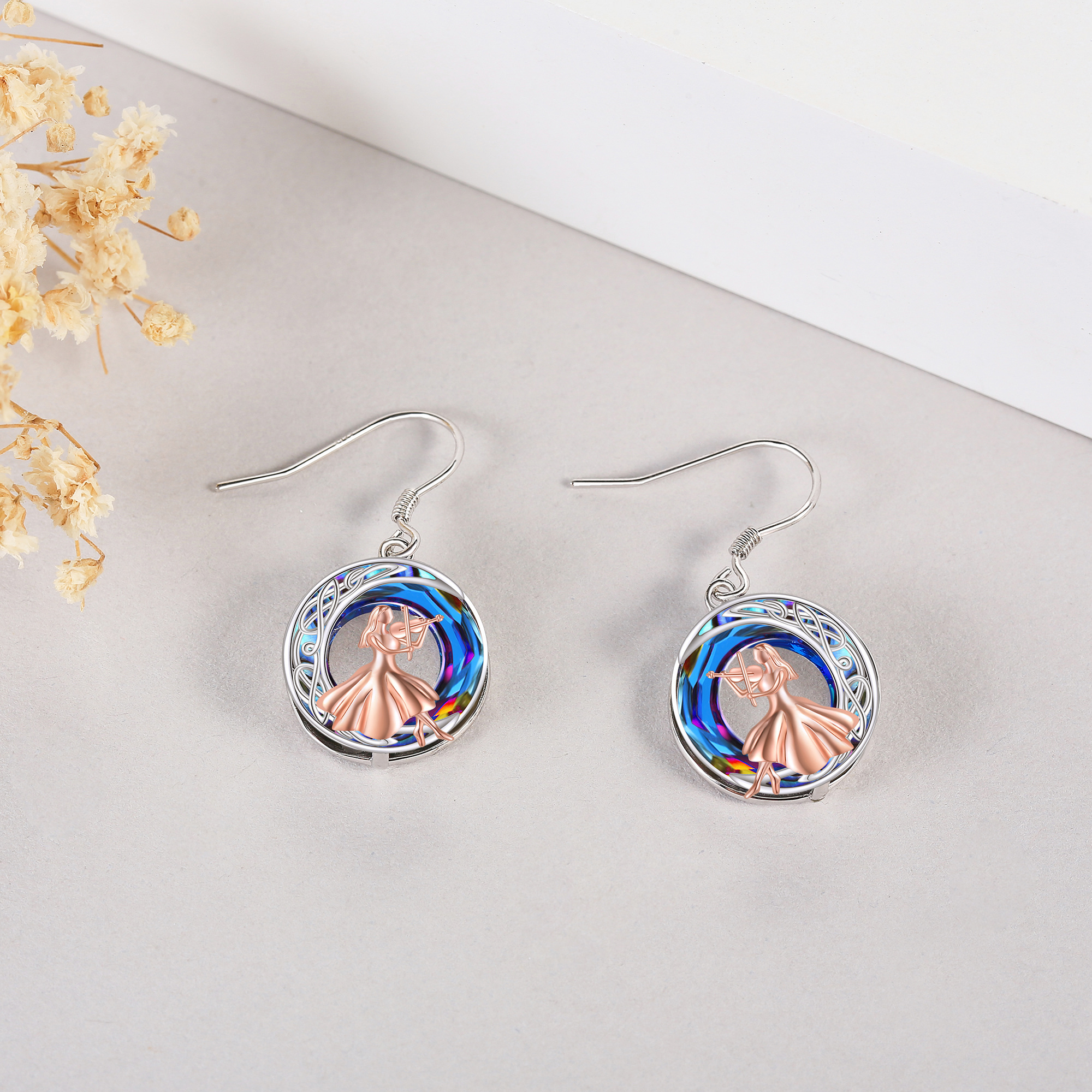 jeabzel 925 sterling silvery violin earrings for women elegant   ideal gift for violin enthusiasts everyday special occasions everyday earrings minimalist earrings durable earrings violin accessories Product details 1