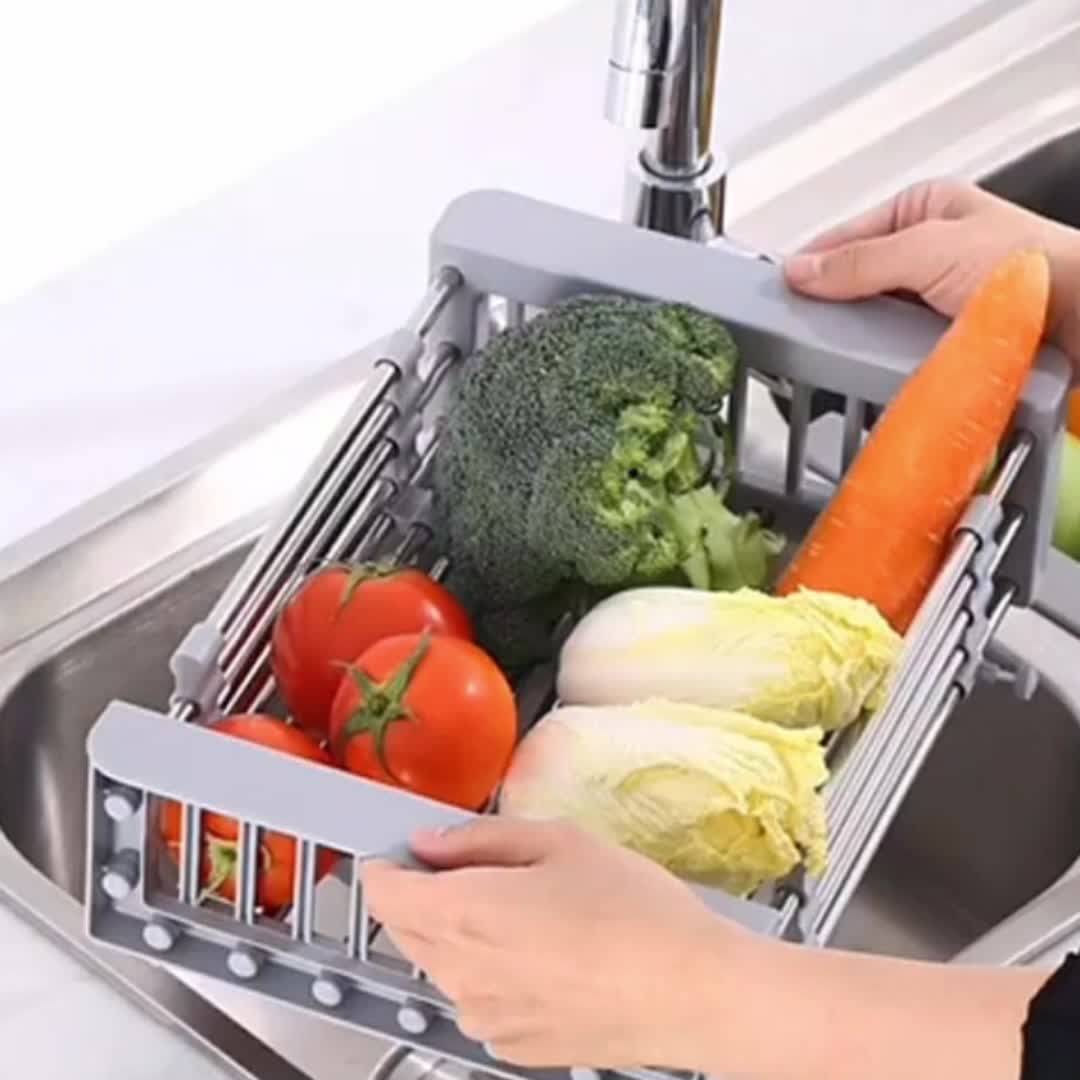 Escurridor De Platos Extensible Sobre El Fregadero, Colador Expandible Para  Frutas Y Verduras, Cesta Para Cocina con Ofertas en Carrefour