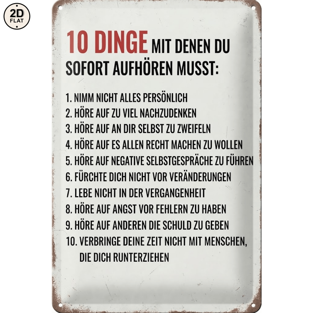 Image of 2d Flat - 1pc Metal Sign. To Stop Doing Retro Perfect For Home, Office, Bar, Outdoor Decor 20x30cm 2d Flat