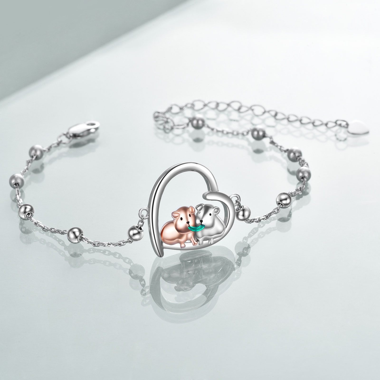 Sterling Silver Guinea Pig Bracelet for Women