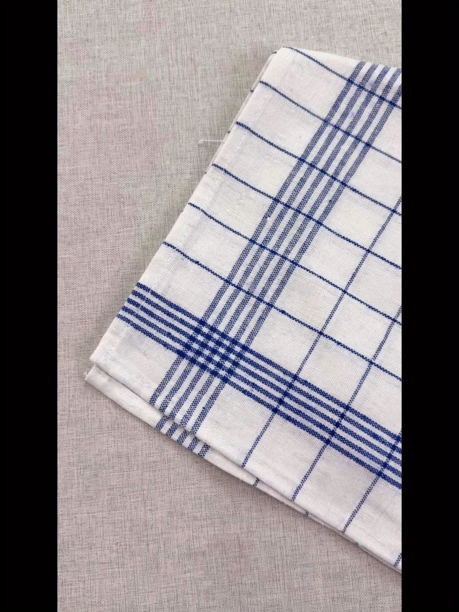 6/12Pcs Classic Plaid Dish Towel Scouring Pad