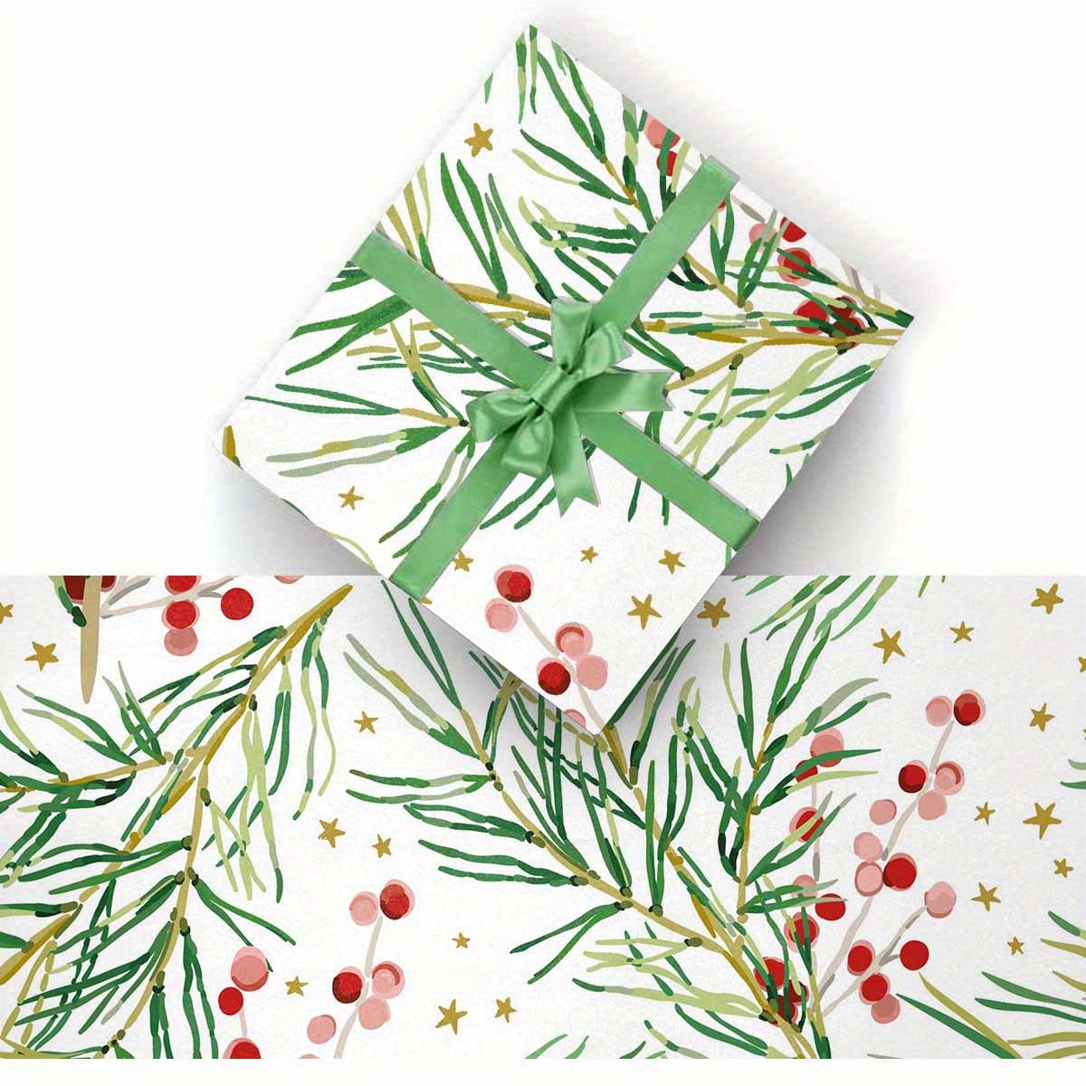 

& Red Berries Gift Wrap Paper - Birthdays, Anniversaries, Weddings & Showers | 58" X 23" Roll