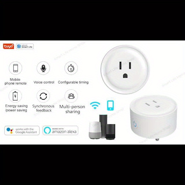 Smart Mini Smart Plug Wifi Outlet Socket Works With Alexa - Temu