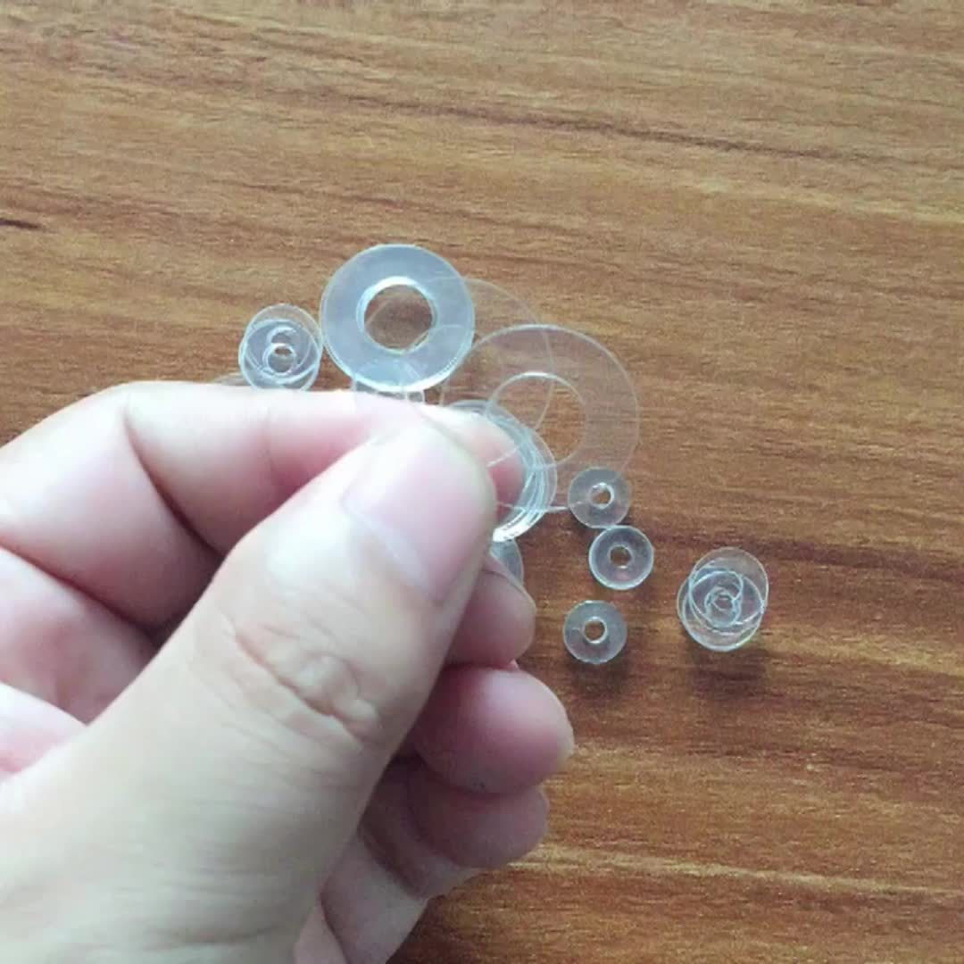 Transparent PVC Gasket Non-slip Backup Ring Glass Table Fixed Tempered Flat  Washer Protection Furniture Accessories