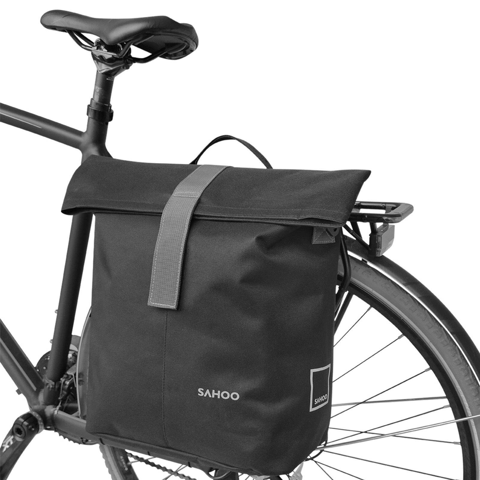 Image of Bike Rear Seat Bag 14l Large Capacity Bicycle Rear Rack Pannier Crossbody Bag For Cycle Traveling Commuting