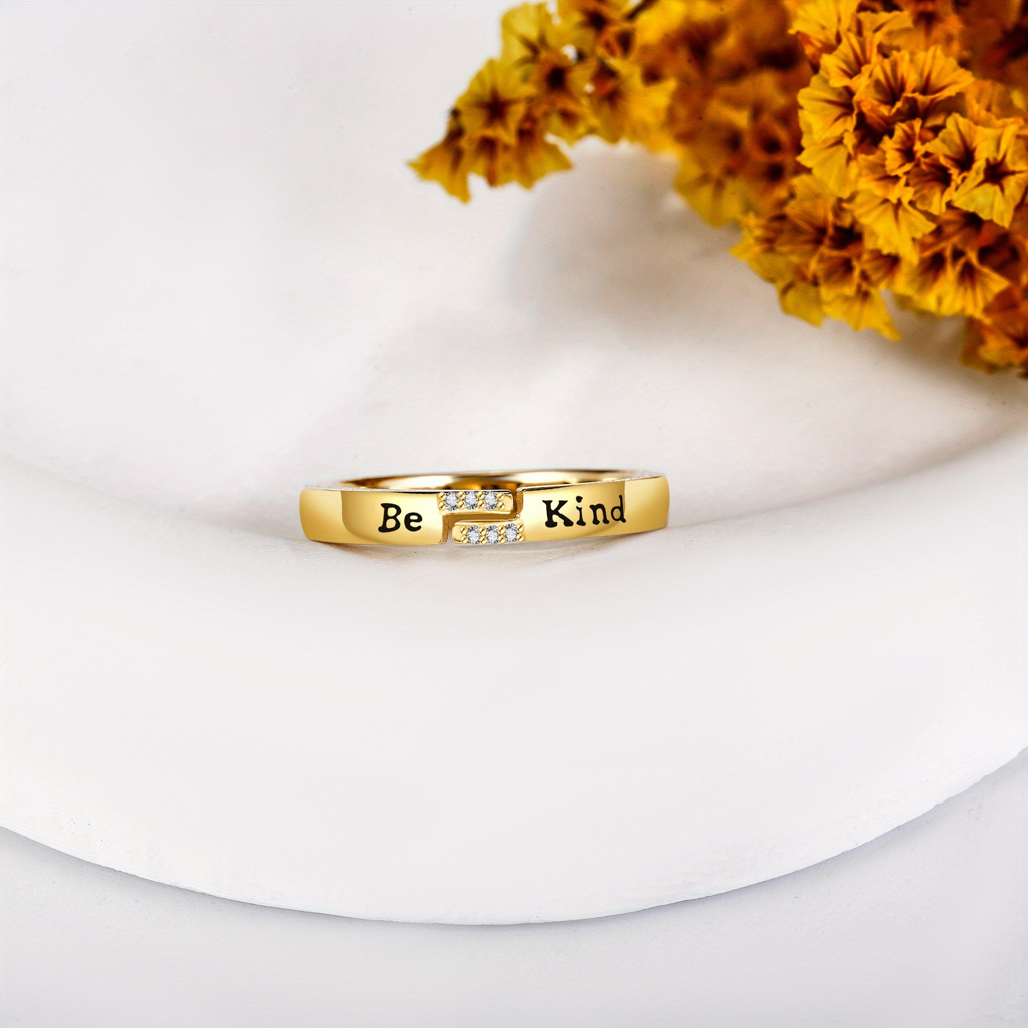 925 Sterling Silver Hidden Message Adjustable Inspirational Friendship Ring