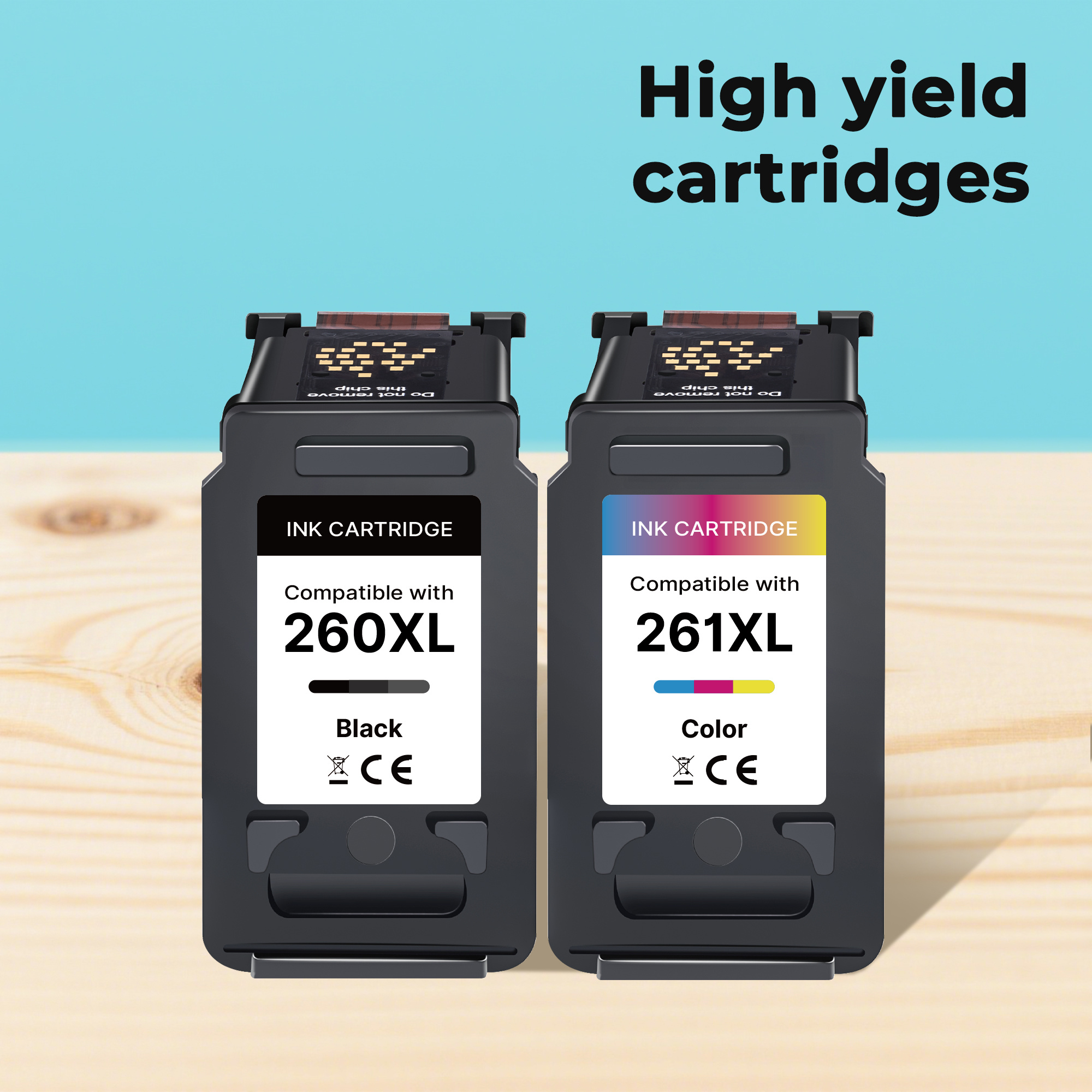 TEMU Xl Ink Cartridge Compatible For Ts5320/ts6420/tr7020 Wireless Printer - 260 Xl & Cl-261 Xl/260xl/261xl Ink Tanks, Replacement Printer Supplies