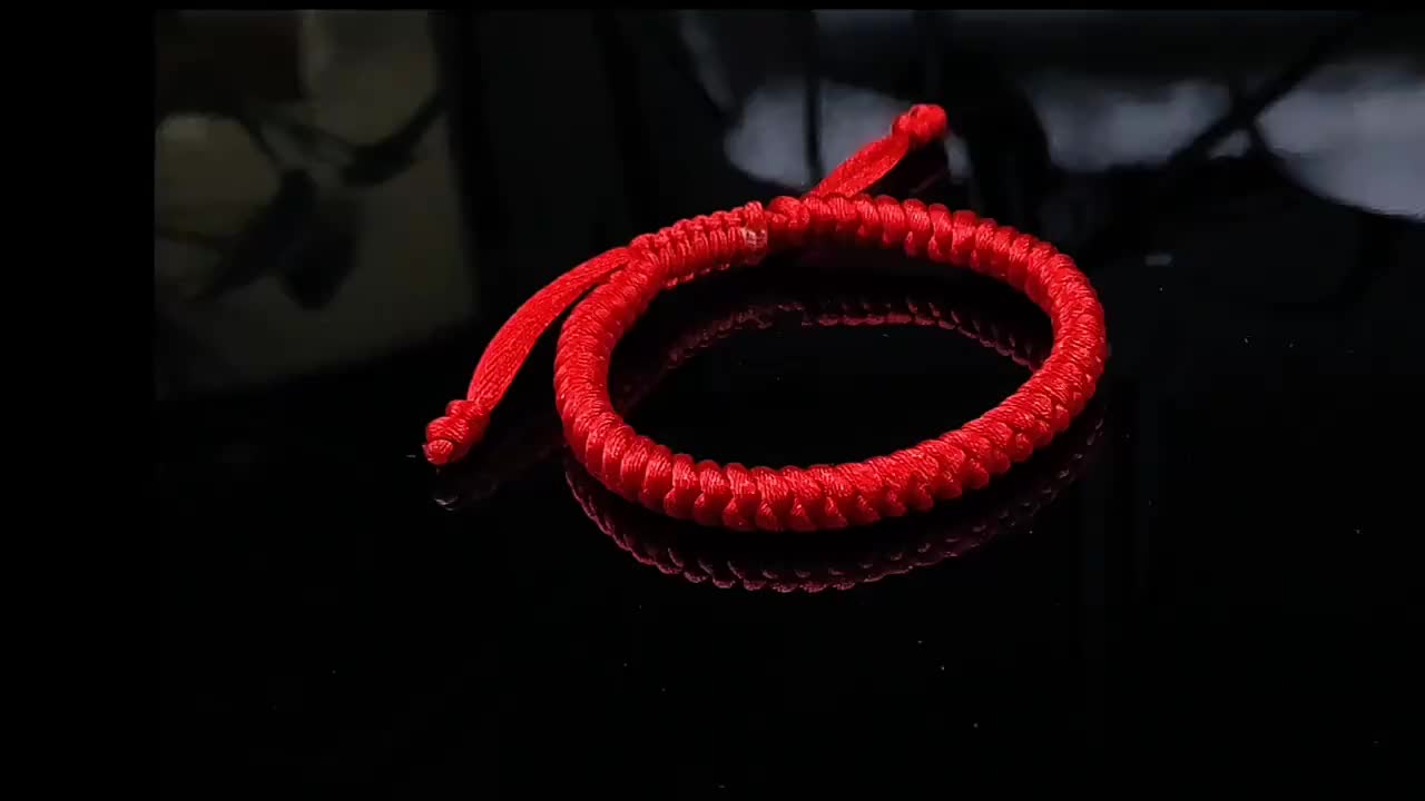 Handmade Lucky Rope Bracelets Bangles Black Red Thread - Temu