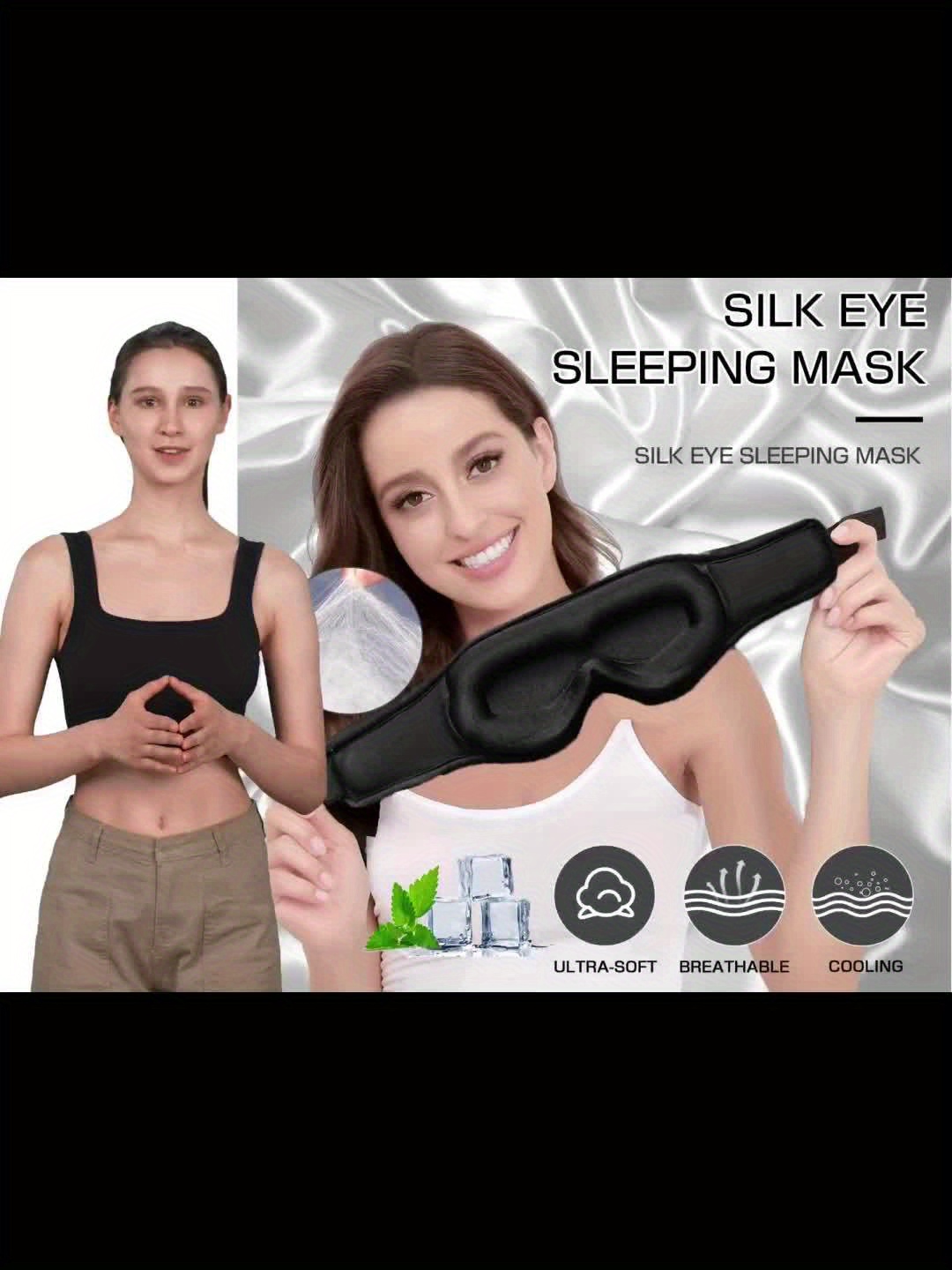 A 3D Sleep Mask with BT 5.2 Headphones, Featuring a Wireless Music Eye Mask with a Non-Compressed Eye Contour, Perfect for Side Sleepers, Making It an Ideal Gift And Travel Essential, Equipped with a Built-In Type-C Data Cable. 11 A 3D Sleep Mask with BT 5.2 Headphones, Featuring a Wireless Music Eye Mask with a Non-Compressed Eye Contour, Perfect for Side Sleepers, Making It an Ideal Gift And Travel Essential, Equipped with a Built-In Type-C Data Cable. - Image 11